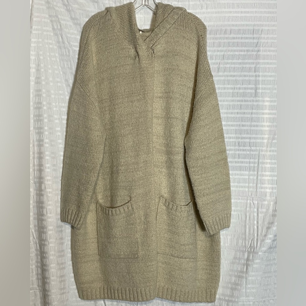 Free People Cream Knit Cardigan size L